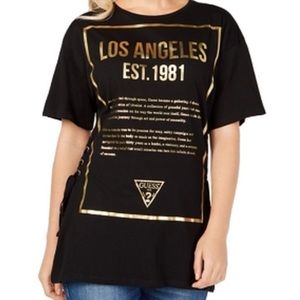 Laced up oversized shirt Guess fashion